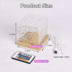 Remote control 16color Water Ripple High Modern Aesthetic Bedside Dynamic Night Lamp