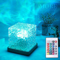 Remote control 16color Water Ripple High Modern Aesthetic Bedside Dynamic Night Lamp