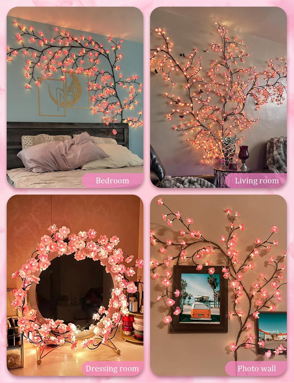 Remote control japanese sakura cherry blossom branch light🌸