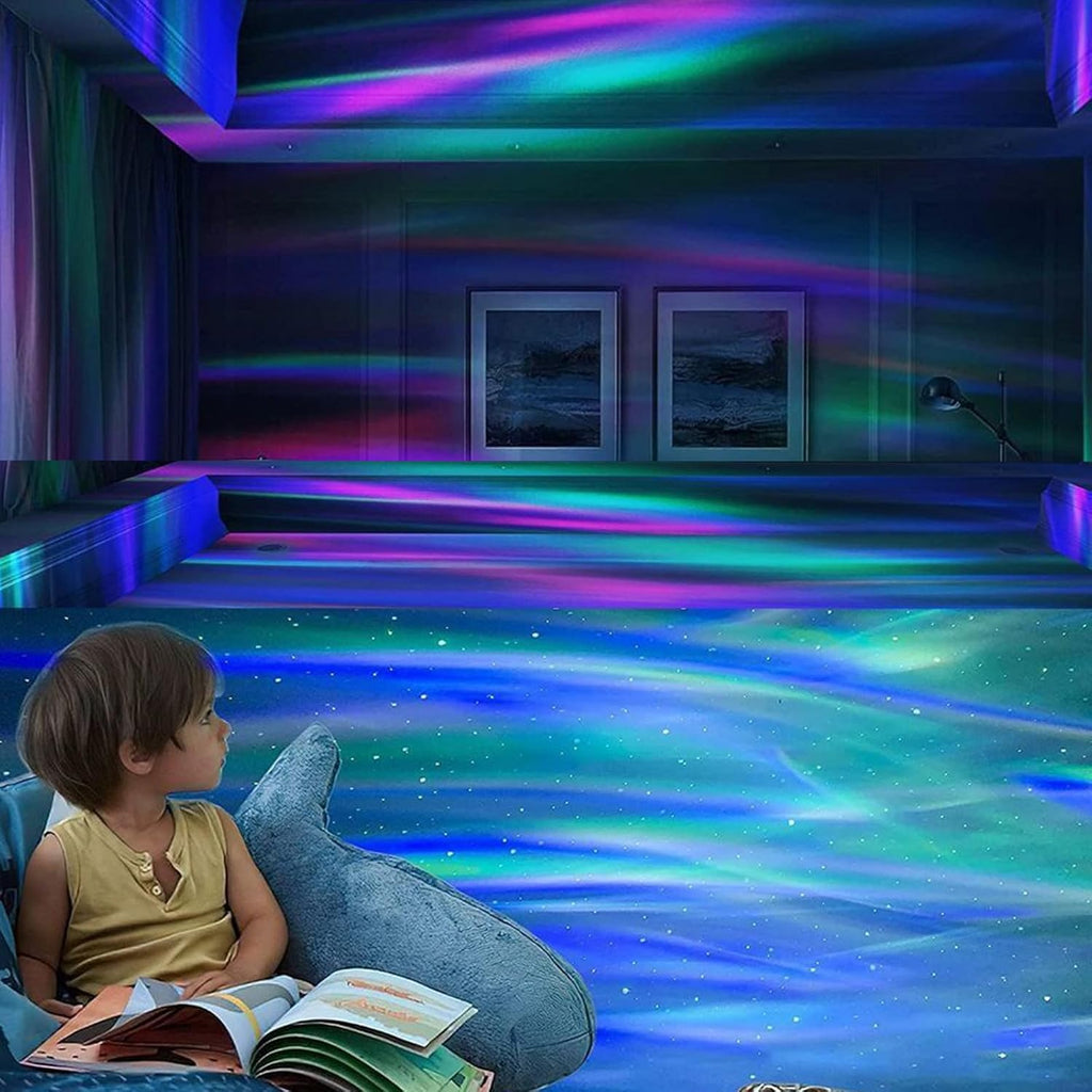 2 in 1 Northern Lights and Ocean Wave Projector with different different Effects of Galaxy Light for Parties, Light Projector for Bedroom
