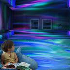 2 in 1 Northern Ocean Wave Projector, 360° Galaxy & Aurora Lamp