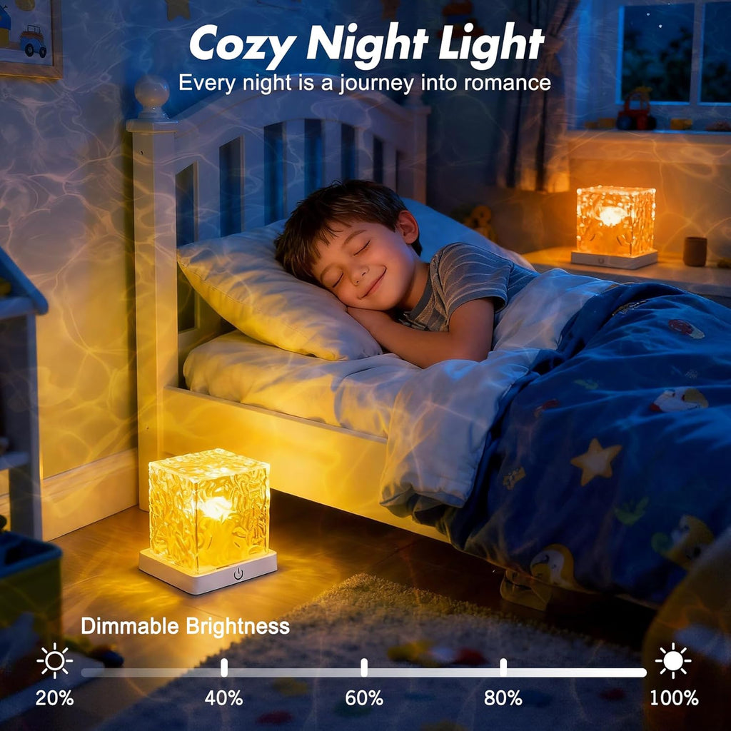 Remote control 16color Water Ripple High Modern Aesthetic Bedside Dynamic Night Lamp