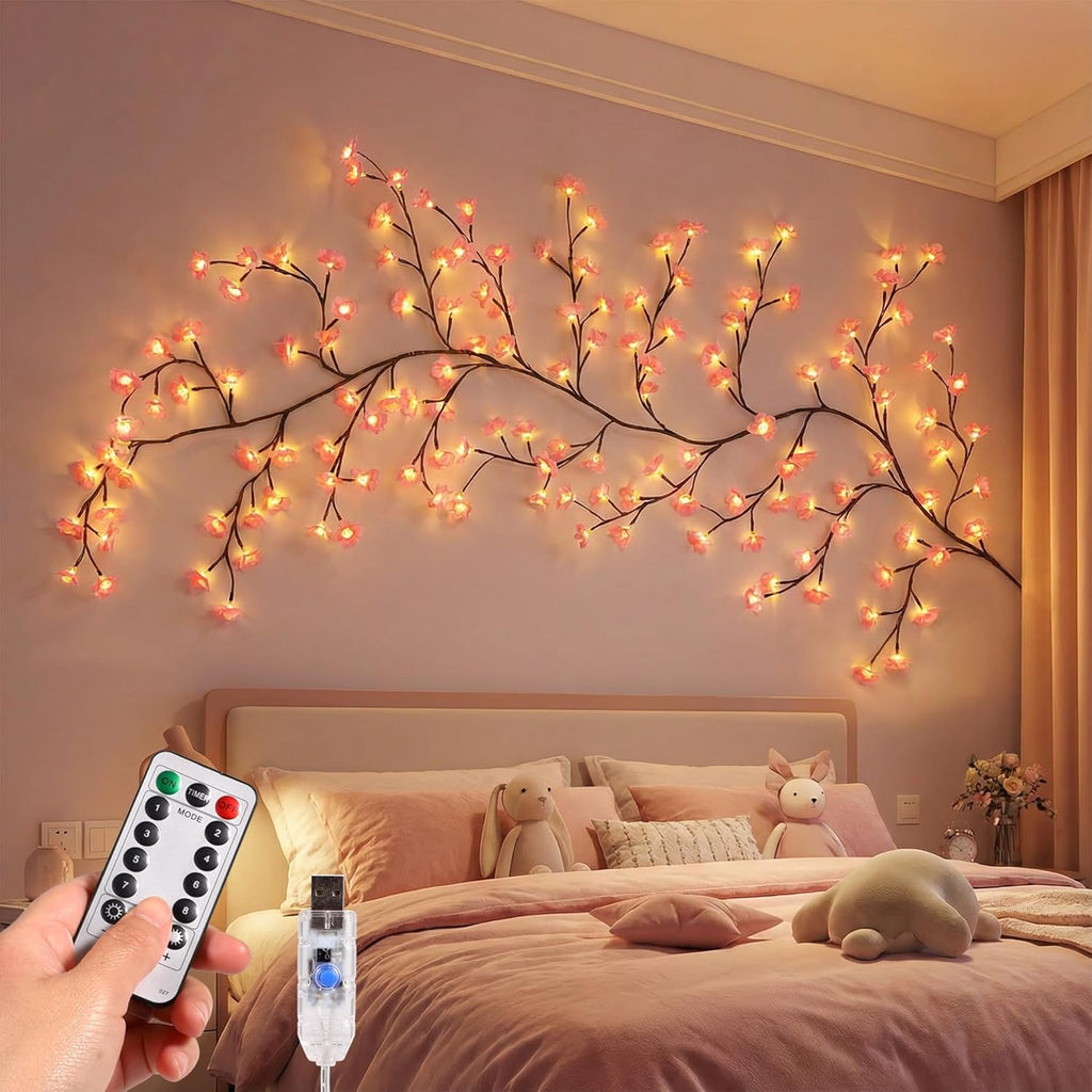 Remote control japanese sakura cherry blossom branch light🌸