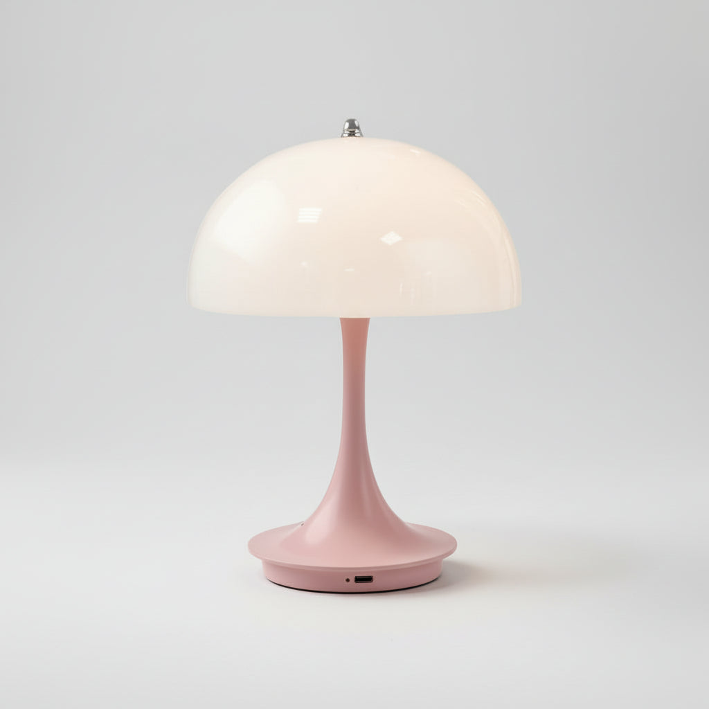 Rechargeable modern danish mushroom table lamp
