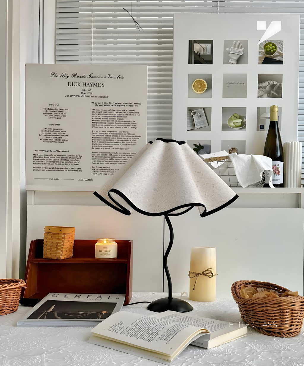 Retro Pleated Cordless Table Lamp – Wireless Rechargeable Atmosphere Light