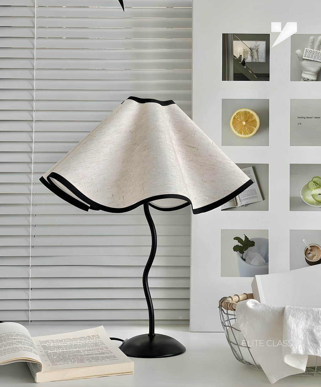 Retro Pleated Cordless Table Lamp – Wireless Rechargeable Atmosphere Light
