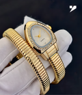 Serpentine Gold – Luxury Snake Wrap Watch for Women