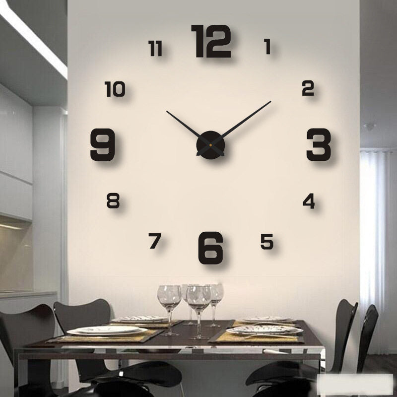 European Style 3D DIY Wall Clock | Silent & Stylish Home Decor