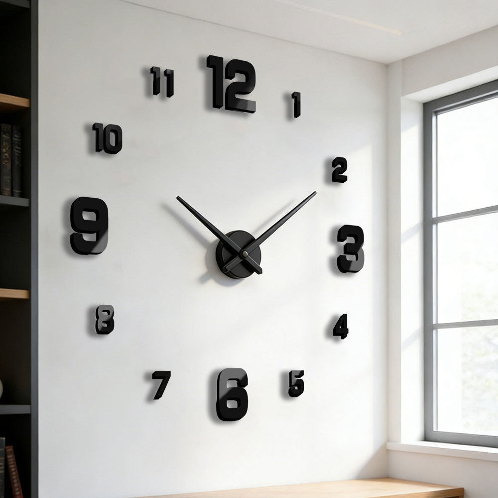 European Style 3D DIY Wall Clock | Silent & Stylish Home Decor