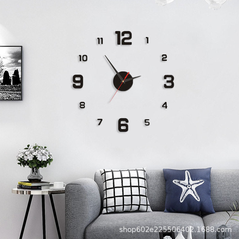 European Style 3D DIY Wall Clock | Silent & Stylish Home Decor