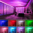 2 in 1 Northern Ocean Wave Projector, 360° Galaxy & Aurora Lamp