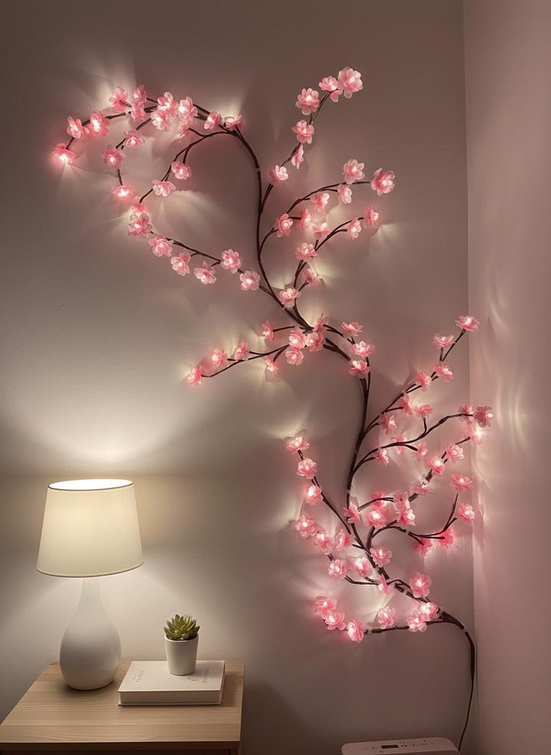 Remote control japanese sakura cherry blossom branch light🌸